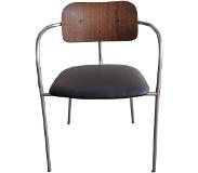 OldInn | Set van 2 eetkamerstoelen Bernard polyester groen 56x75x51 cm eetkamerstoelen | NADUVI