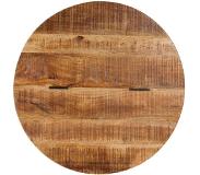 WOMO-DESIGN Trommeltafel metaal met mango massief houten blad