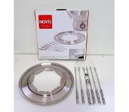 Novis set fonduebevestiging RVS en 6 stuks fonduespiesjes RVS