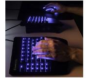 Kinesis freestyle edge RGB brown gaming keyboard - gaming toetsenbord - gesplitst - bedraad - QWERTY - bruin