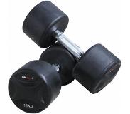 Lifemaxx Vaste rubberen dumbbellset (2 stuks per set) - 32kg