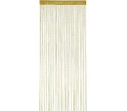 Relaxdays Draadgordijn glitters - deurgordijn - draadjesgordijn - franjes gordijn - goud - 90x245cm