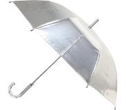 Smati Argent Metal Stormparaplu - Transparent - Auto Open - ø 98 cm - Argent Metal Zilver