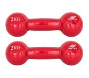 Rucanor dumbbells 2 kg 2 stuks rood