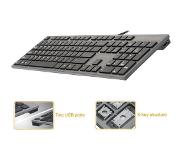 A4Tech Toetsenbord KV-300H Slanke USB-hub USB A4-Tech ultraplat