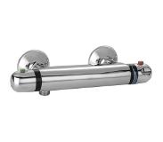Nemo Go Isiflow Thermostatische Douche Mengkraan - waterbesparend - hartafstand 15cm - veiligheidsblokkering - keramische schijven - rozetten - S-koppelingen LH2202