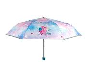Perletti paraplu Unicorn 91 cm polyester roze/blauw