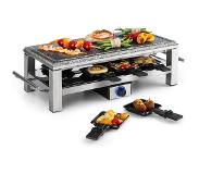 Klarstein Schmelzlette raclette gourmet 1500W natuurstenen plaat rvs behuizing