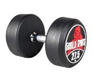 Gorilla Sports Dumbell - 27,5 kg - Gietijzer (rubber coating) - Met logo