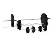 Klarfit Halterset 4x halterstangen 14x gewicht 97,5kg