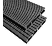 vidaXL Terrasplanken HKC met accessoires 36 m² 2,2 m grijs