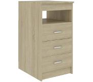 vidaXL Ladekast 40x50x76 cm bewerkt hout sonoma eikenkleurig