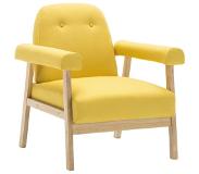vidaXL Fauteuil stof geel