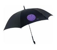 SMILEY paraplu lang automatisch paars en zwart