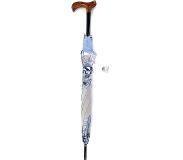 Doppler steunparaplu dame automatisch dessin fantasie lichte blauw en grijs
