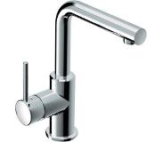 Nemo Spring Sirolo wastafelmengkraan eengreeps eengats met zijdelingse greep met beweegbare bek automatische lediging chroom met keramische schijven 57lmin 145333VMK#CCCC