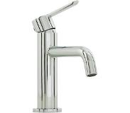 Nemo Spring Lana wastafelmengkraan eengreeps met vaste bek met automatische lediging chroom 201101C+97 8301C