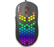 Inca IMG-346 Honeycomb Professional Gaming Mouse/Muis DPI: 6400 6 Different Lighting Modes