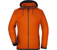 James & nicholson Oranje dames fleece jasje met capuchon L