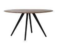 Light & Living Eettafel Mimoso - Hout/Zwart - Ø140cm