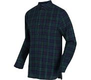 Regatta Lance LS Shirt Men, groen/zwart XL 2021 Overhemden lange mouw