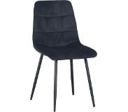 Polewolf | Eetkamerstoel Carre velvet velours zwart 46x88x55 cm eetkamerstoelen | NADUVI