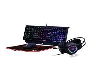 Gembird 4-in-1 backlight gaming kit "Phantom", US layout - Gembird - Gaming set - Keyboard - Headset - muis