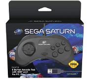 VideogamesNL Sega Saturn Retrobit Zwarte Bedrade Controller Usb-verbinding