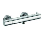 Paffoni Light Douche thermostaatkraan waterbesparend opbouw met temperatuurbegrenzing Chroom LIQ168ECR