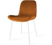 Nolon | Eetkamerstoel Nori fluweel bronskleurig 51x82x40 cm eetkamerstoelen | NADUVI
