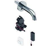 Geberit Piave elektronische wandwastafelkraan koud water voor batterij 22 cm, chroom