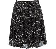 Yaya Rok Printed Mini Skirt With Plisse Effect voor dames - Zwart/Wit - Maten: 34, 42