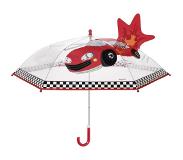 Playshoes - Paraplu voor kinderen - Raceauto - Wit en rood - maat Onesize