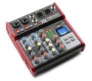 Power Dynamics Mengpaneel - Power Dynamics PDM-X401 - 4 kanaals mixer met Bluetooth en mp3 speler - Fantoomvoeding - Echo processor - Ideaal voor zang, podcast, etc.