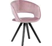 Nancy's Perry Eetkamerstoel - Keukenstoel - Fluwelen Stoel - Fluweel - Rugleuning - Stof - Donkergrijs/Roze/Donkerblauw/Groen - Max 110 kg