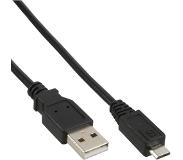 InLine USB A / micro B, USB2.0, inLine31705, 0.5mtr, zwart