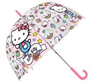 Hello Kitty paraplu meisjes 45 cm roze/transparant