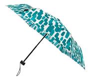 Minimax opvouwbare paraplu plat windproof dessin - gestreept - 90 cm blauw
