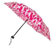 Minimax opvouwbare paraplu plat windproof dessin - gestreept - 90 cm roze