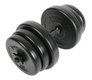 Physionics Dumbell - Dumbells set - 20 kg - 25 mm - Kunststof - Zwart