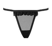 Underneath - Lucy Transparante String - Xl - Zwart transparant