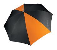 Kimood Unisex Auto Opening Golf Paraplu (Zwart / Oranje)