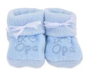 Petit villain Kraamcadeau - Petit Villain Newborn Slofjes - Love Opa - Blauw - 0-3 maanden