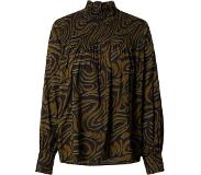 Scotch & Soda Top Printed Smocked TOP Contains O Groen Dames | Maat S