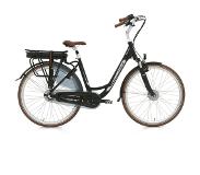 Vogue Elektrische fiets Basic dames Mat Zwart Bruin 47cm N7 468 Watt Mat Zwart