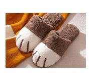 WT trading Kattenpoot Sloffen Unisex – Maat 41/42 – Coffee
