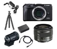 Canon EOS M6 Mark II + EF-M 15-45mm F3.5-6.3 + EVF-DC2 Video Conferencing Kit