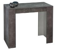Symbiosis wandtafel/tafel Ruste uitbreidbaar - betongrijs - 74x49x91 cm