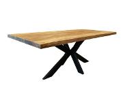 Mangohout Online Mangohouten Eettafel Memphis Rechthoek 160x90 cm Mahom Industrieel - Dinertafel van Mangohout & Metaal - Industriële Eettafel
