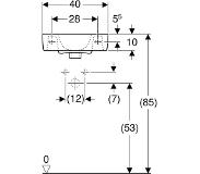 Geberit Fontein Toilet Renova Plan 400x150x250mm Wit